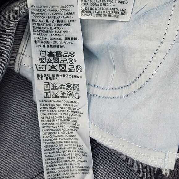 Levi’s Jeans Womens 31x32 Oil Rubbed Blue Denim Mid Rise Skinny Bootcut Western - Picture 11 of 11